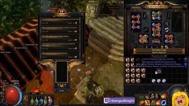 Finishing LemonPrime's New Shaped Amulet: Victory Clasp! (STATSTICK FOR YOUR NECK YEET)  | Demi смотреть онлайн