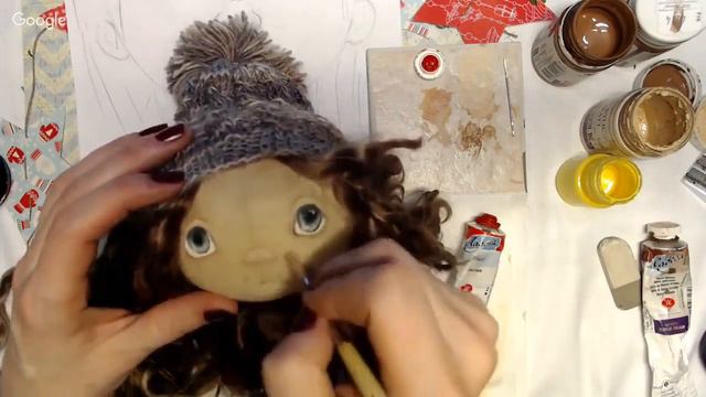 Игрушка Текстильная Кукла Рисуем лицо носик и губы! Мастер класс Наталья Кондратюк смотреть онлайн
