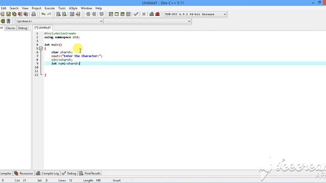 How get ASCII Code of A Character in programming c++
