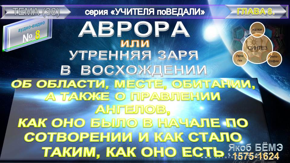 (8) АВРОРА или Утренняя ЗАРЯ в Восхождении,- гл.7.ОБ ОБЛАСТИ, МЕСТЕ, ОБИТАНИИ, А РАВНО ТАКЖЕ- Я.Бёмэ