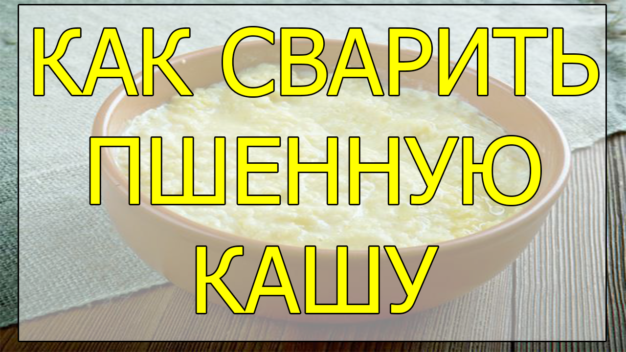 Как приготовить (сварить) пшенную кашу. Пшенная каша на молоке рецепт