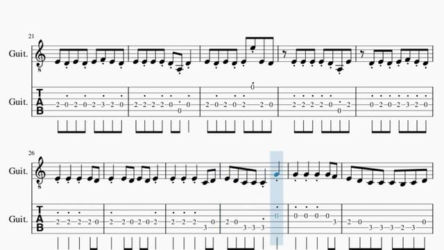 Guitar Tab: How to play Lost Umbrella by inabakumori