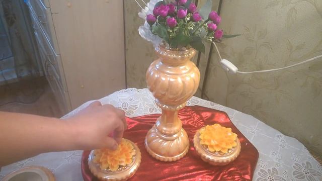 комплект вазы и подсвечников из деталей люстры. Вариант 2 смотреть онлайн