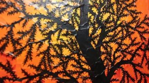 Aperçu vidéo du tableau contemporain : Silhouette d'arbre d'automne.