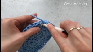 Салфетка на стол из полиэфирного шнура. Вязание крючком.