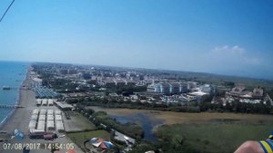 На парашюте над морем, Турция, Белек.