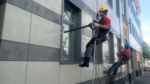 Мытье фасада керхером