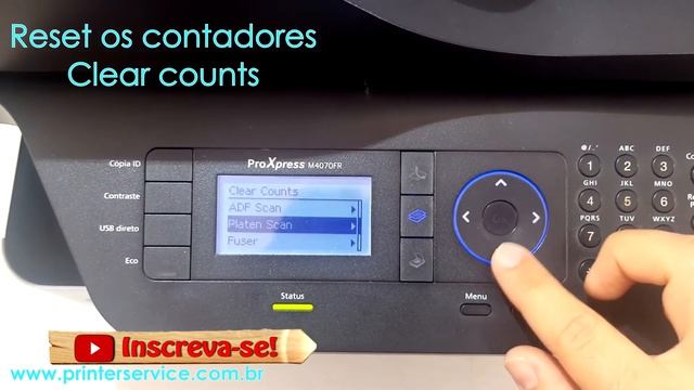 RESET SAMSUNG SL-M4070FR | SL-M4075FR | M2885FW | M2675F | SL-M2885 смотреть онлайн