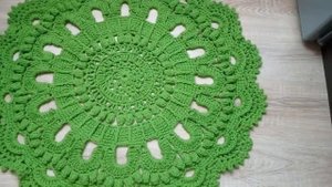 Вязаные ковёр крючком. Ковёр "Великолепный".Ковёр из пряжи. Коврик.