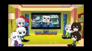 Gachalife UnderTale Reaction to Down to the bone MineCraft Anmation