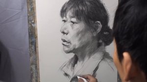 Portrait Drawing in Pencil : Old woman Portrait