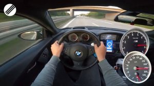 BMW M6 V10 SUPERCHARGED INFINITAS TOP SPEED DRIVE ON GERMAN AUTOBAHN ?