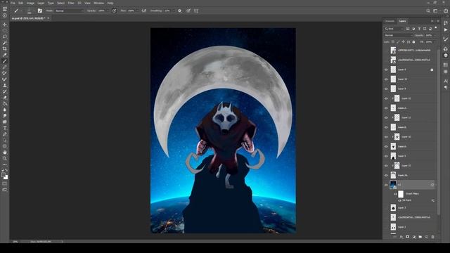 Ilustração Digital do Lobo Mau de Gato de Botas 2: Criada no Photoshop com Mesa Cintiq! смотреть онлайн