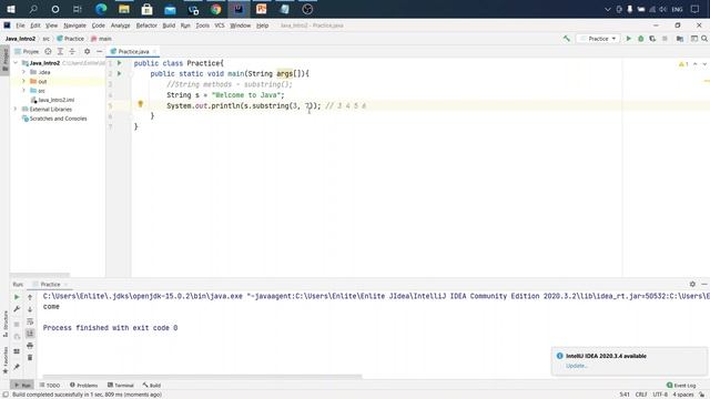 Java урок - 8.3.3 String методы: substring смотреть онлайн