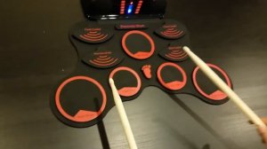 EVERYONE GAIN Roll-Up Drum Kit Portable Electronic Drum Set with Rechargeable Battery