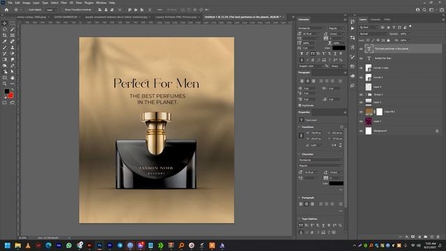 Perfume Social Media Banner Design Tutorial | Photoshop Tutorial смотреть онлайн