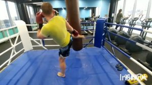 Удары ногами.Работы на мешке.