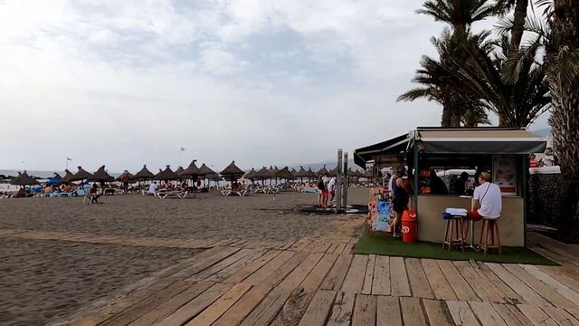 Walk promenade from Costa Adeje to Las Americas. Beaches Bobo, Troya, Las Americas. Tenerife. Spain