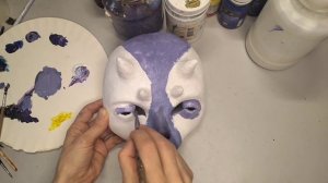 Маска папье-маше своими руками. Часть 2. Подготовка и покраска.