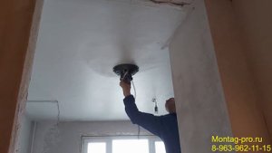 Шлифовка потолка шлифмашинкой