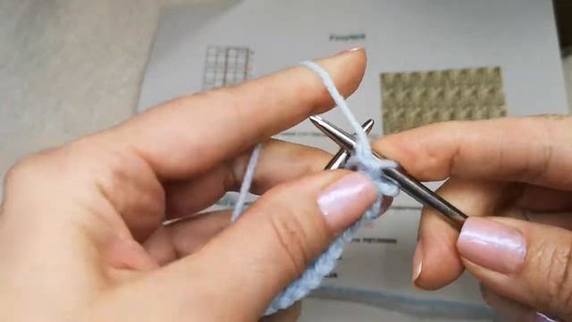 №10 Урок 10  Как вязать по схеме спицами. Простейшая схема и простой узор..  Для начинающих.
