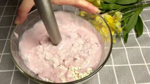 Erdbeeren und Kekse aufschlagen! Einfaches und schnelles Dessert! ohne Backen