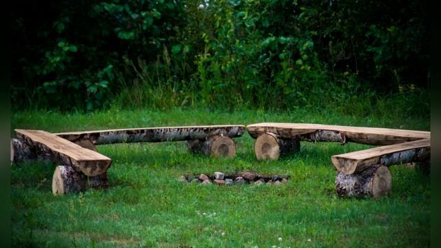 Лучший дизайн уличной мебели из бревна сделанные на века