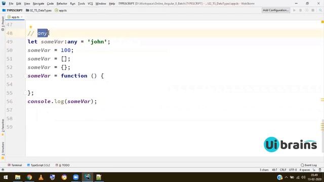Typescript Crash Course | Typescript Tutorial for Beginners | Ui Brains | NAVEEN SAGGAM