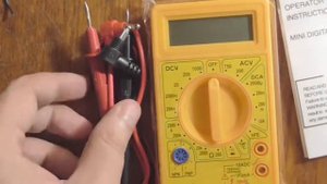 [Распаковка] DT-838 ЖК Цифровой Мультиметр AC/DC 750/1000 В Amp Вольт Ом Метр Тестер Желтый