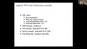 IPv6 Only Kubernetes