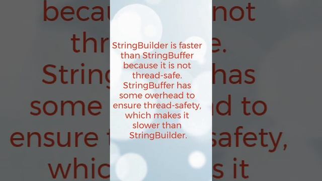 Java ‑ Differences between StringBuffer and StringBuilder смотреть онлайн