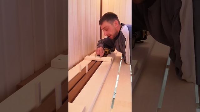Скрытый крепёж саморезов! Спинка для полка в бане!