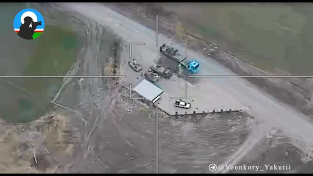 Удар «Ланцетом» по топливозаправщику ВСУ и дозаправляющемуся от него бронетранспортёру М113