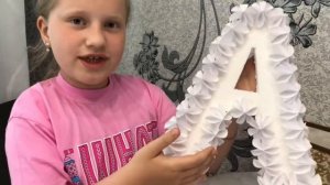 КАК СДЕЛАТЬ Объемные 3D БУКВЫ из пенопласта и цветов?/DIY/Видео для детей/АлисаСевер