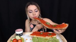 АСМР Икра Звуки еды ? Мукбанг ? ASMR Caviar  Eating sounds Mukbang