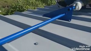 Монтаж снегозадержателей на кровлю из Сэндвич-панелей