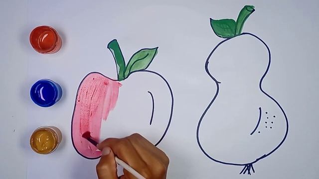 Bolalar uchun mevalarni chizish/Drawing fruits for children/Рисование фрукты для детей смотреть онлайн