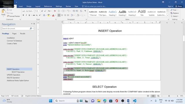 Sqlite Database With Python | Python SQLITE 3 | Python me database kaise use kare | Data Saving