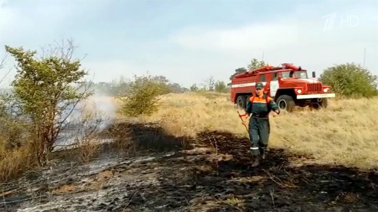 В Ростовской области тушат несколько крупных очагов пожаров