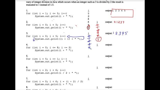 Java For Loop Worksheet #1 смотреть онлайн
