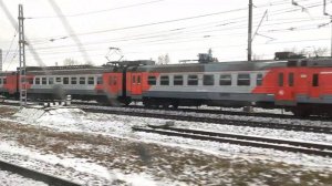 ТЧ-15 Санкт-Петербург-Балтийский из окна ЭТ4А-003, 24.11.2021г.
