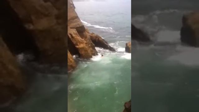 Cliff Jumping is fun at Mugu Rock