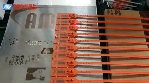 Plastics Metal Seal lock / Security lock printing marking laser machine 300*300mm lens