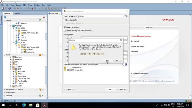 ODI 12c Tutorial - How to Export Import Scenarios and Objects in ODI 12C