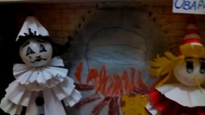 Поделка своими руками Буратино и Пьеро из бумаги