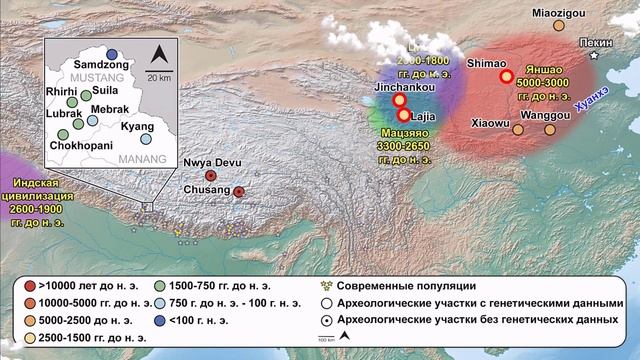 Генетическая история тибетцев и их соседей, говорящих на тибето-бирманских языках (ДНК из Гималаев)