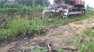 Планировка земельного участка. Подготовка участка под газон. Планирование трактором и бульдозером