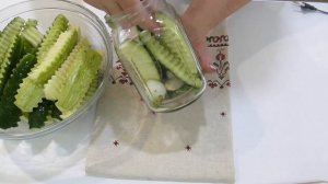 Маринованные огурцы и кабачки с приправой Карри на зиму. Пряные. Очень вкусные и хрустящие!