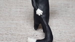 Фигурка Кот Ученый из мультфильма Иван Царевич и Серый Волк. Статуэтка кот из полимерной глины.