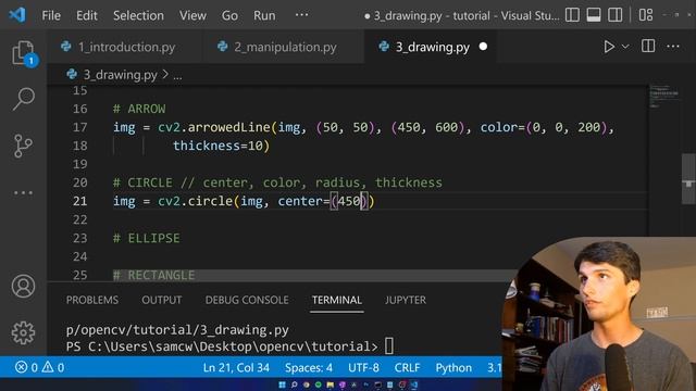 How to Draw Shapes with OpenCV for Python - Beginners Tutorial #3